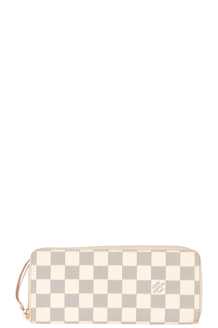 Portefeuille zippé Horizontal Louis Vuitton Damier Azur