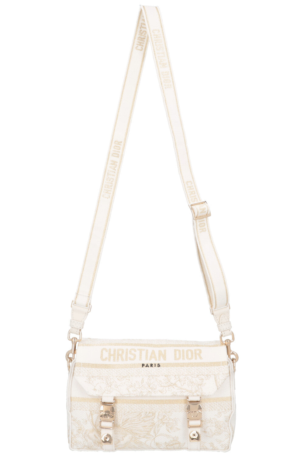 CHRISTIAN DIOR Diorcamp Messenger Bag White Gold