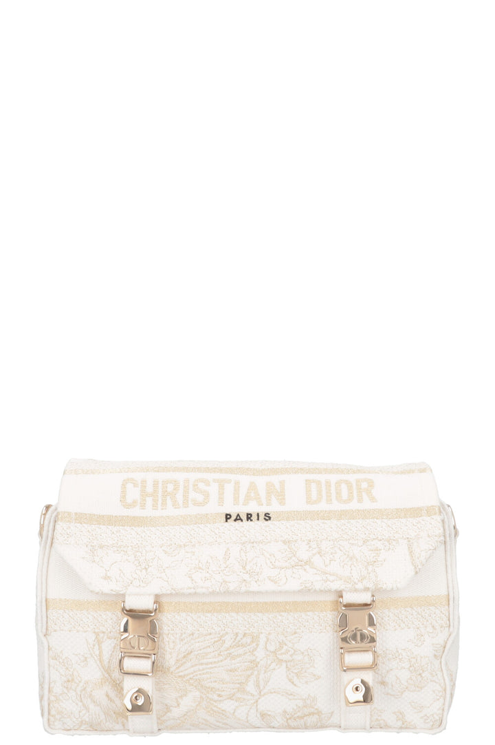 CHRISTIAN DIOR Diorcamp Messenger Bag White Gold
