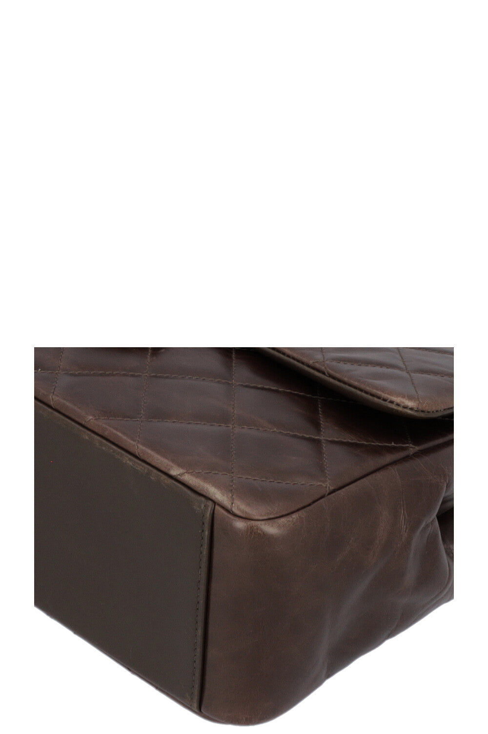 CHANEL Top Handle Single Flap Bag Khaki