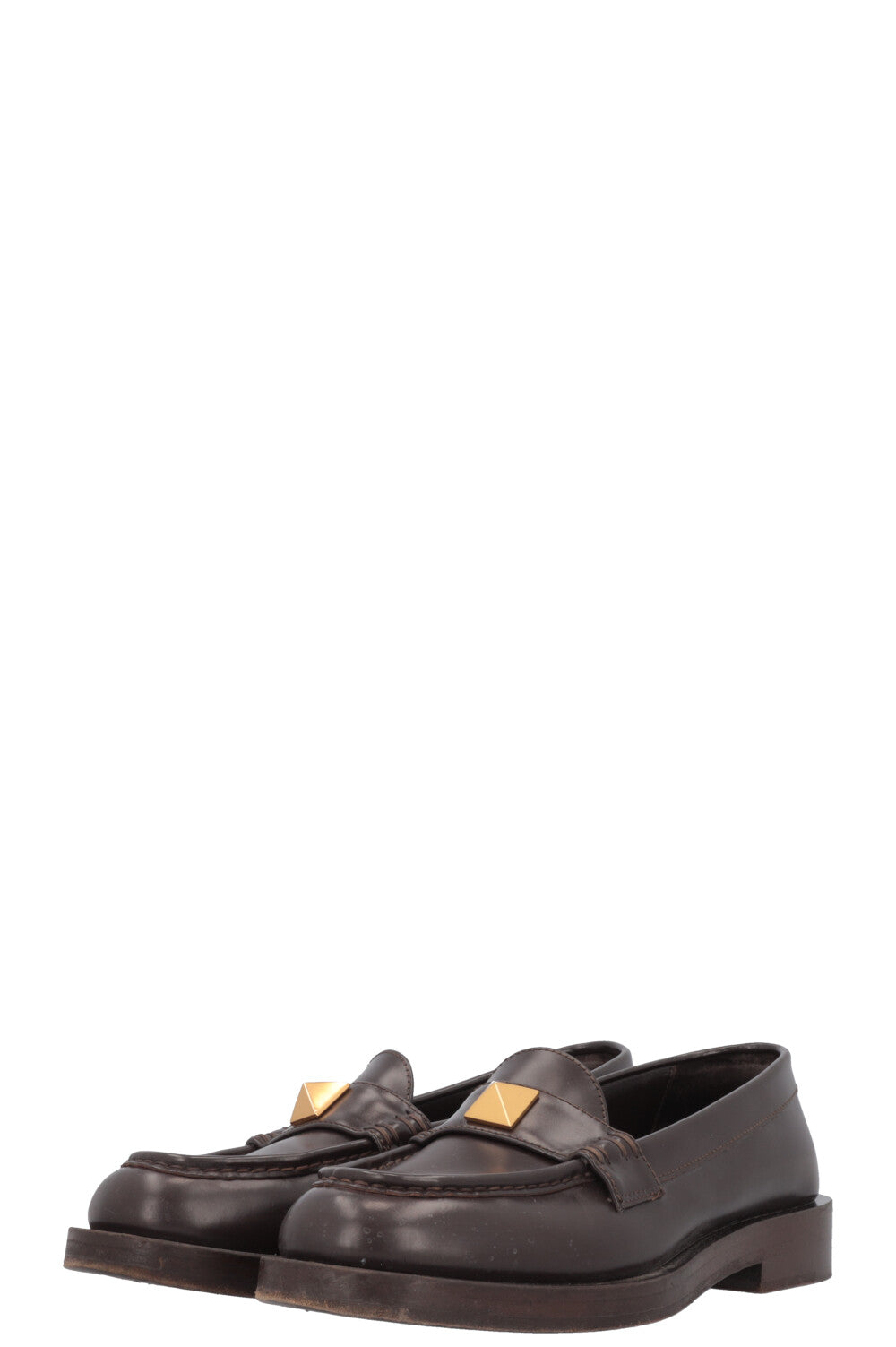 VALENTINO Roman Stud Loafers Brown – REAWAKE