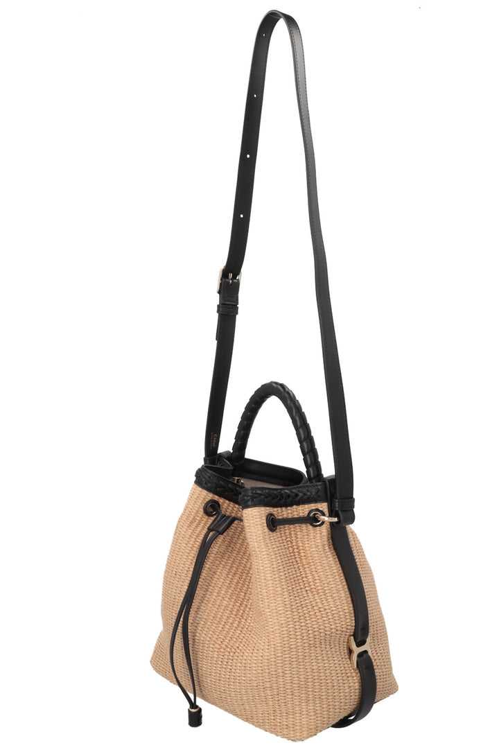 CHLOÉ Marcie Bucket Bag en raphia
