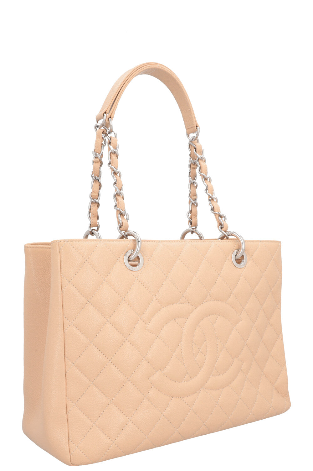 CHANEL GST Tote Bag Caviar Beige