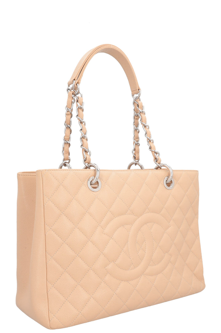 CHANEL GST Tote Bag Caviar Beige