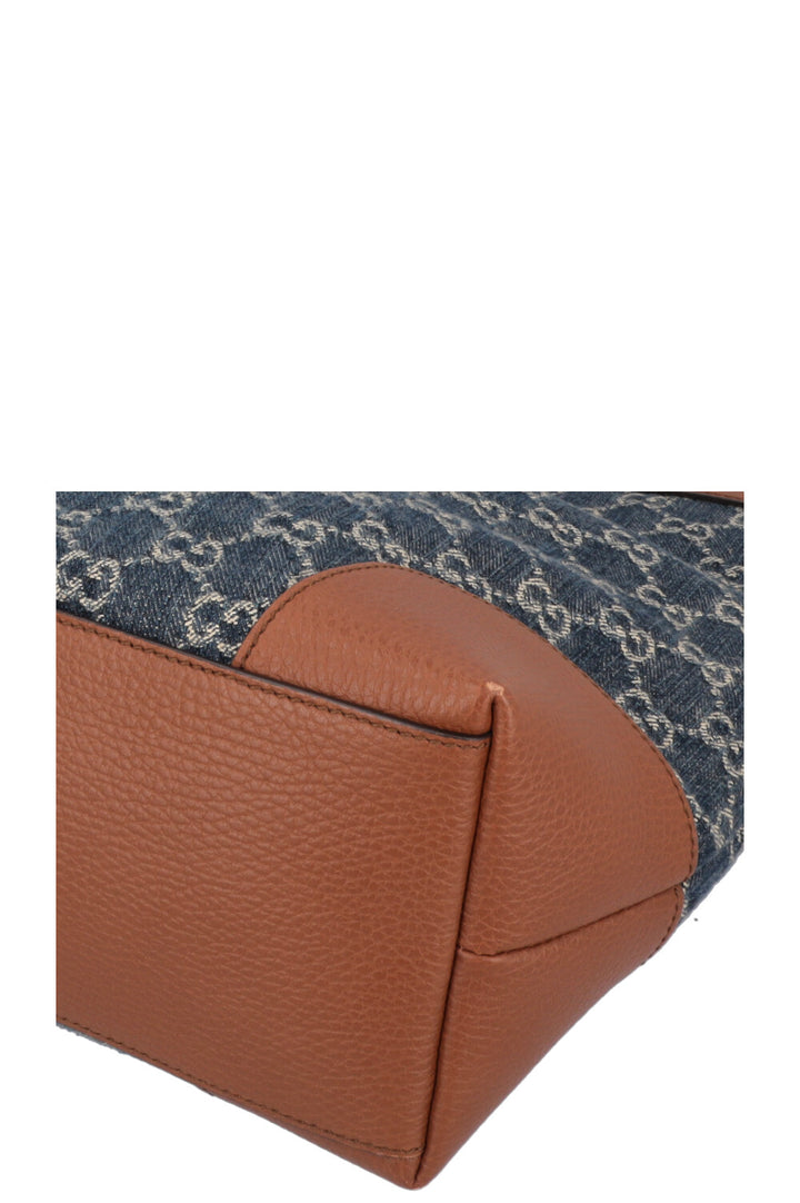 GUCCI GG Tote Bag Denim Blue