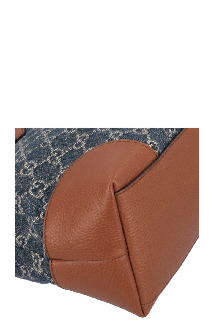 GUCCI GG Tote Bag Denim Blue