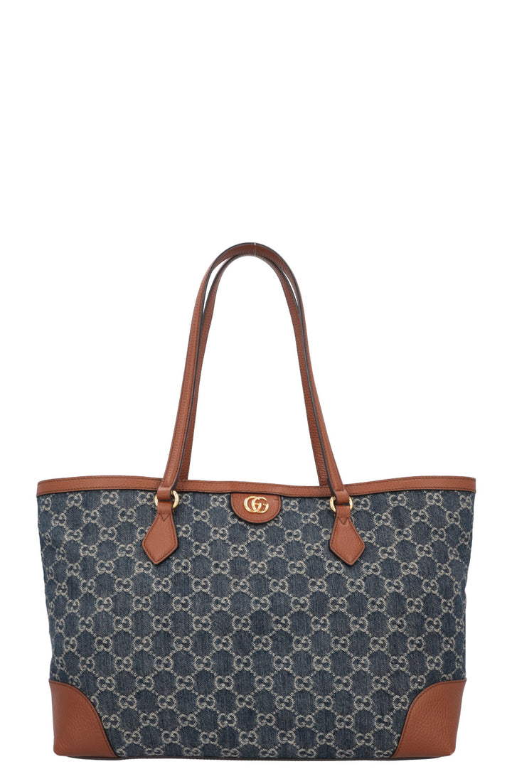 GUCCI GG Tote Bag Denim Blue