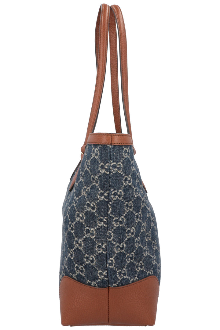 GUCCI GG Tote Bag Denim Blue