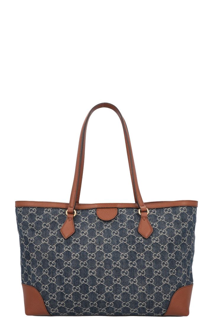 GUCCI GG Tote Bag Denim Blue