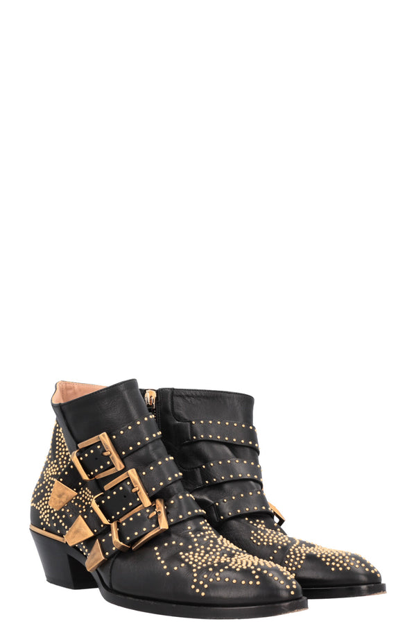 CHLOÉ Susanna Boots Black Gold