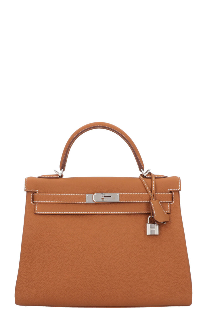 HERMÈS Kelly Retourne 32 Togo Gold Palladium
