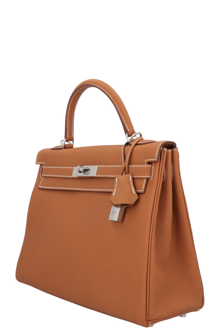 HERMÈS Kelly Retourne 32 Togo Gold Palladium