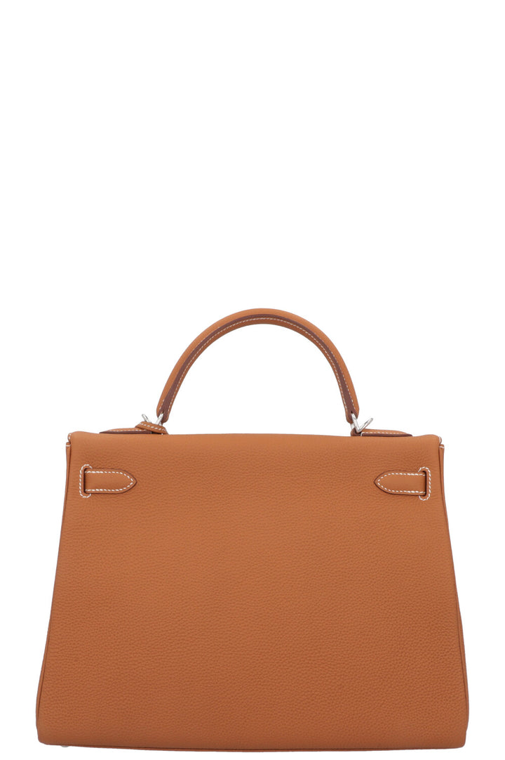 HERMÈS Kelly Retourne 32 Togo Gold Palladium