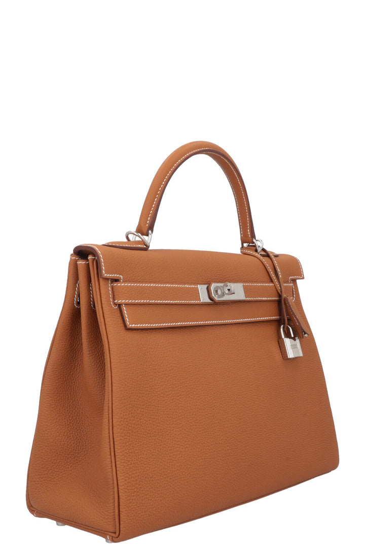 HERMÈS Kelly Retourne 32 Togo Gold Palladium