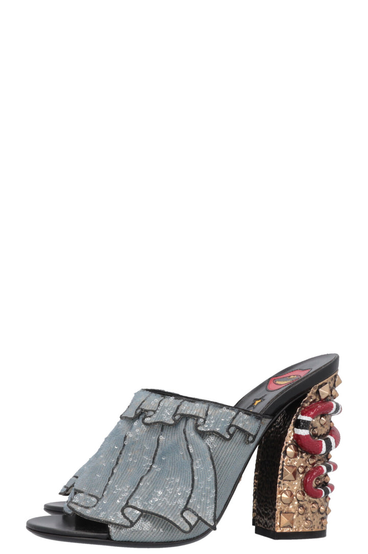 GUCCI 2016 Trompe L'Oeil Sequin Mules