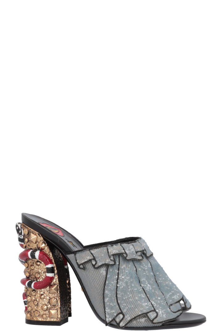 GUCCI 2016 Trompe L'Oeil Sequin Mules
