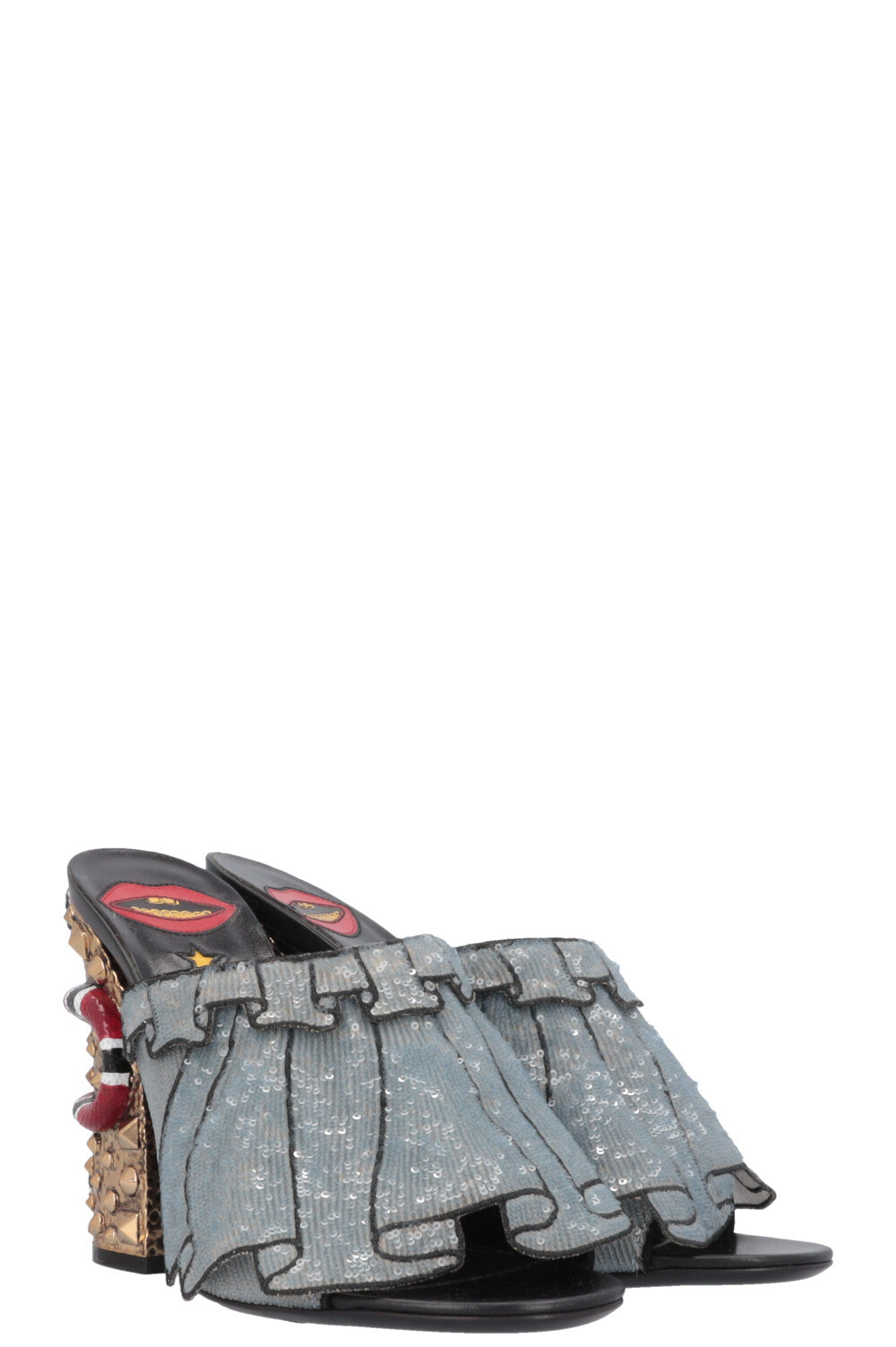 GUCCI 2016 Trompe L'Oeil Sequin Mules
