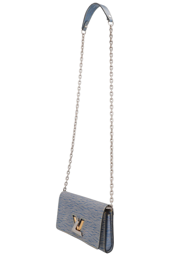 LOUIS VUITTON Twist Wallet On Chain Blue