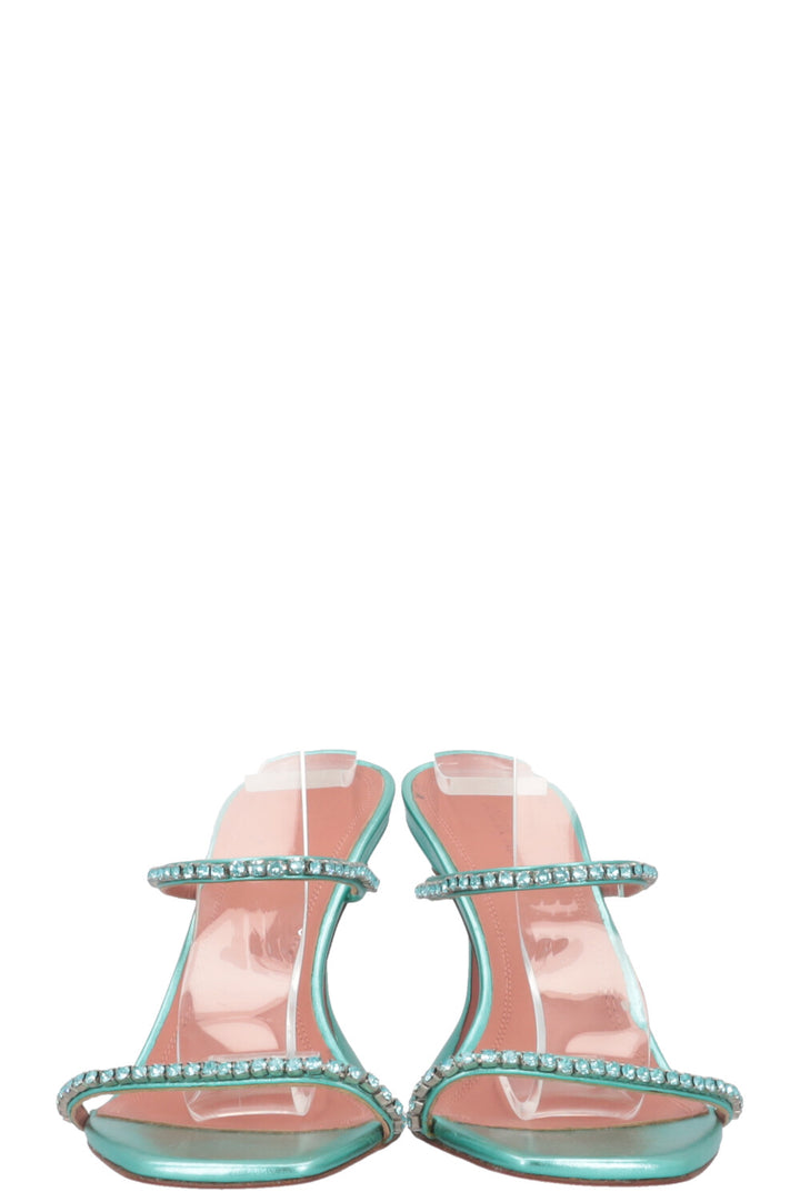 AMINA MUADDI Gilda 95 Heels Turquoise