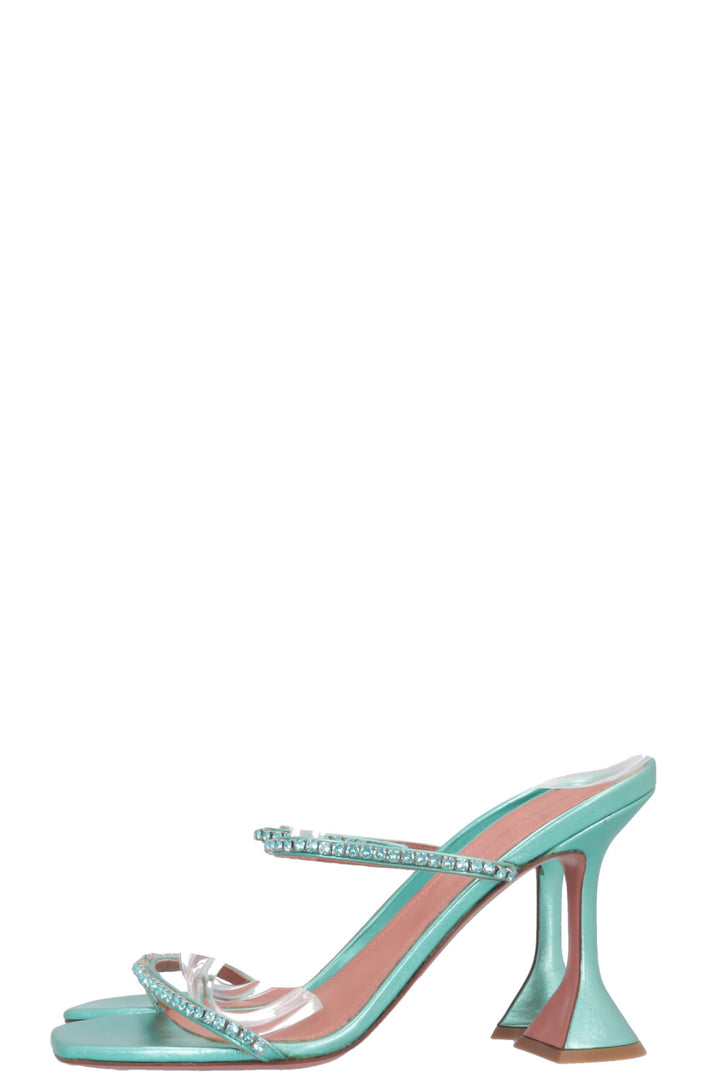 AMINA MUADDI Gilda 95 Heels Turquoise