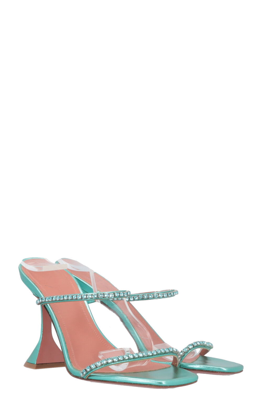 AMINA MUADDI Gilda 95 Heels Turquoise