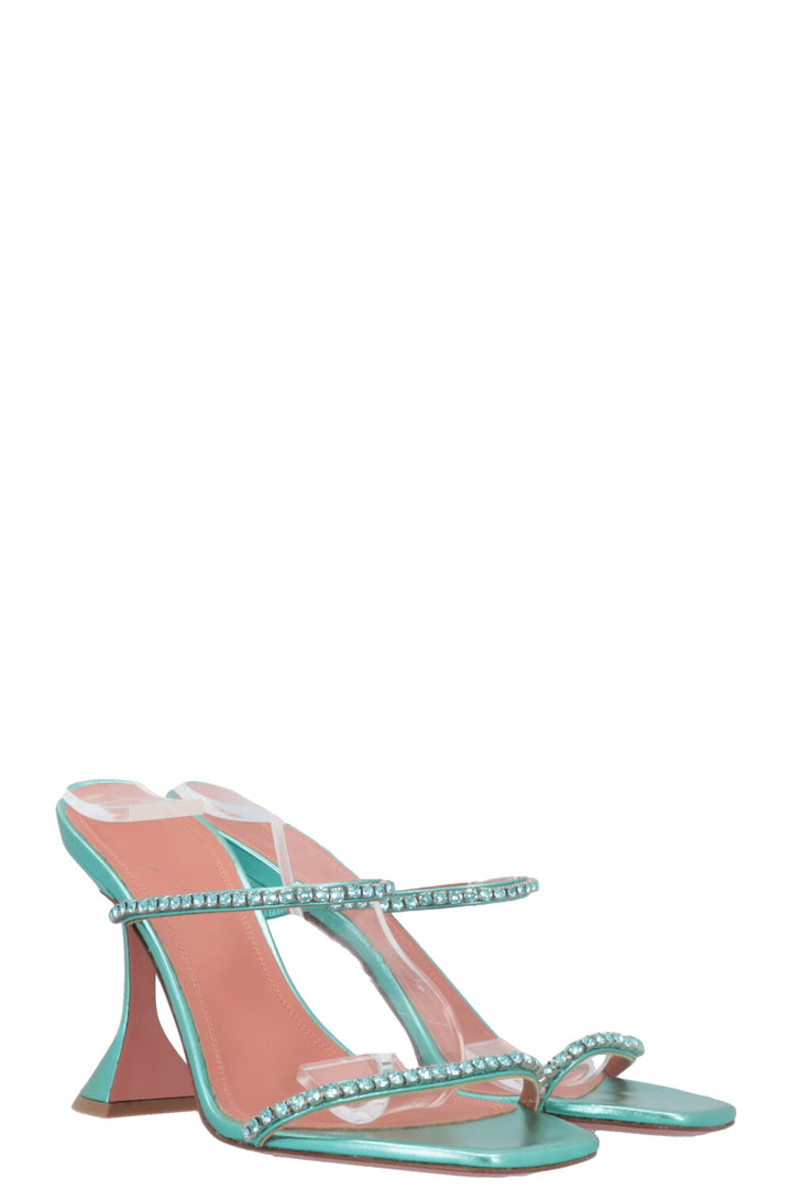 AMINA MUADDI Gilda 95 Heels Turquoise