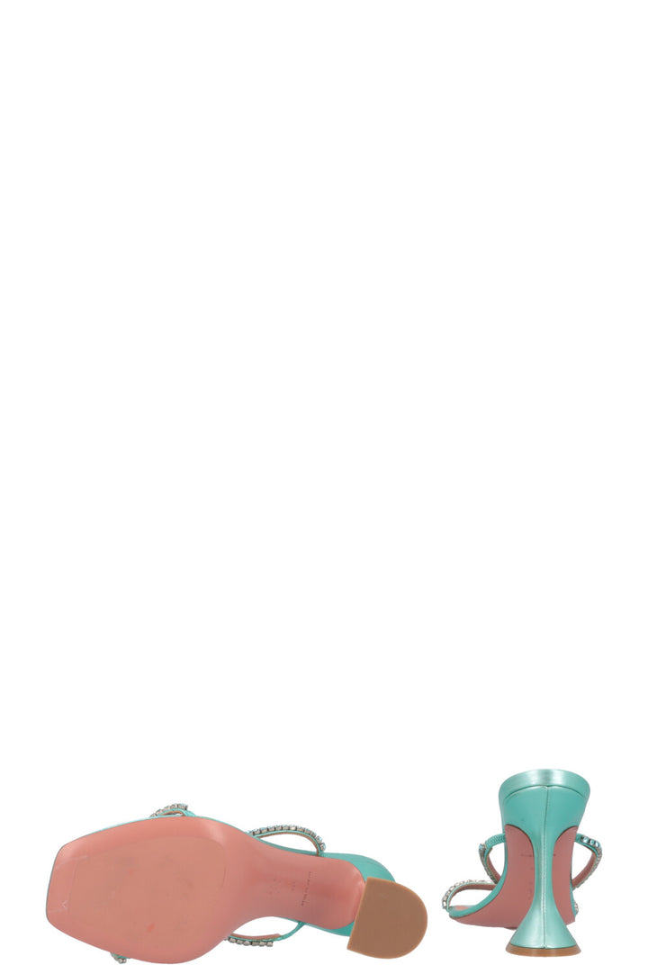 AMINA MUADDI Gilda 95 Heels Turquoise