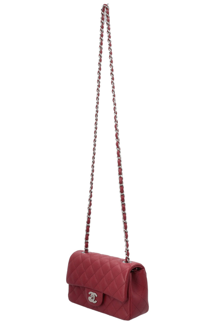 CHANEL Mini Rectangular Classic Flap Caviar Burgundy