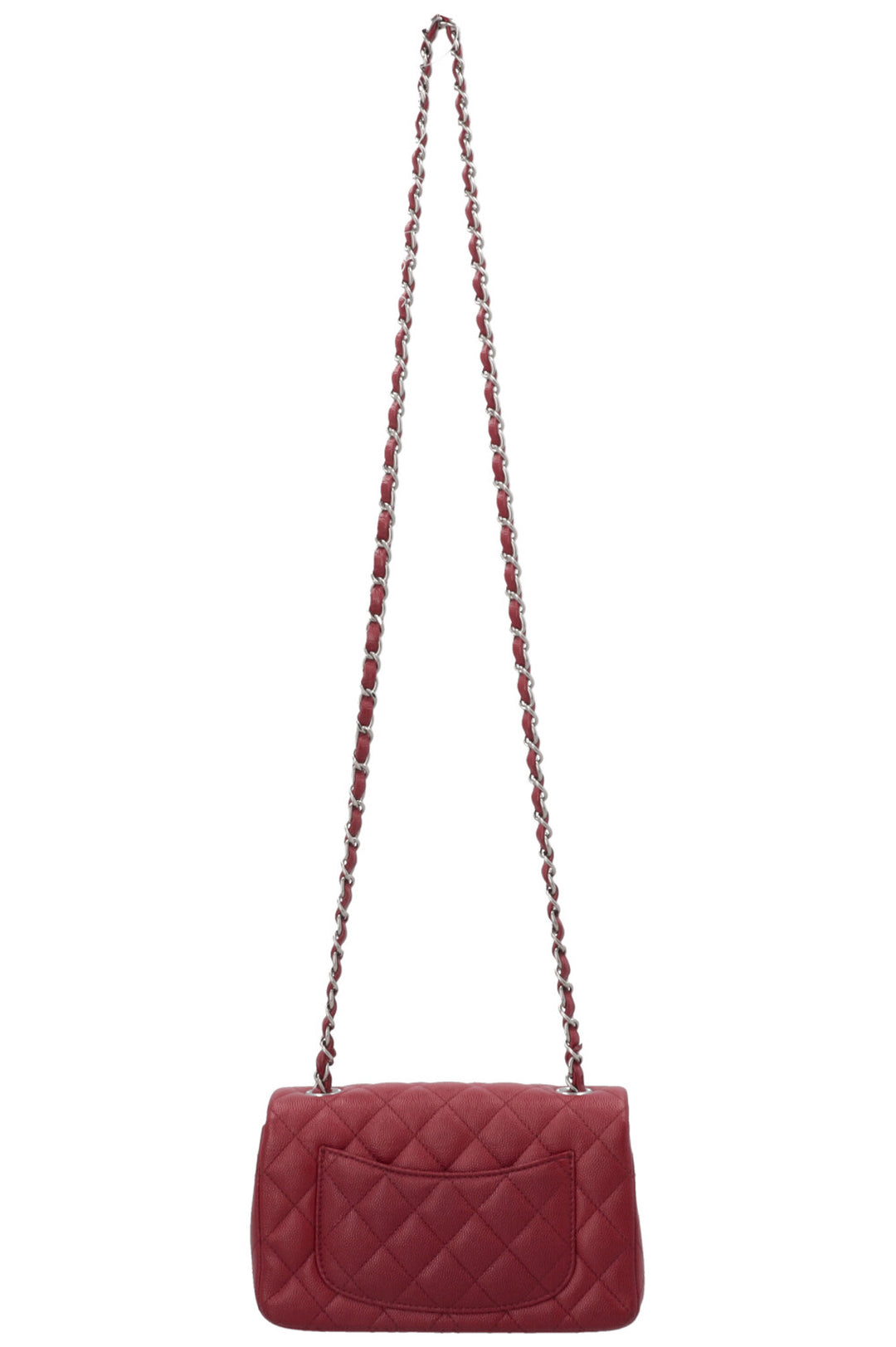 CHANEL Mini Rectangular Classic Flap Caviar Burgundy