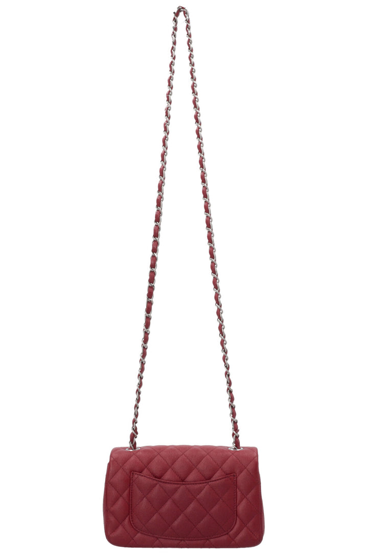 CHANEL Mini Rectangular Classic Flap Caviar Burgundy