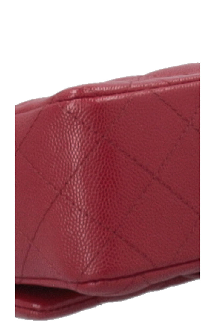 CHANEL Mini Rectangular Classic Flap Caviar Burgundy