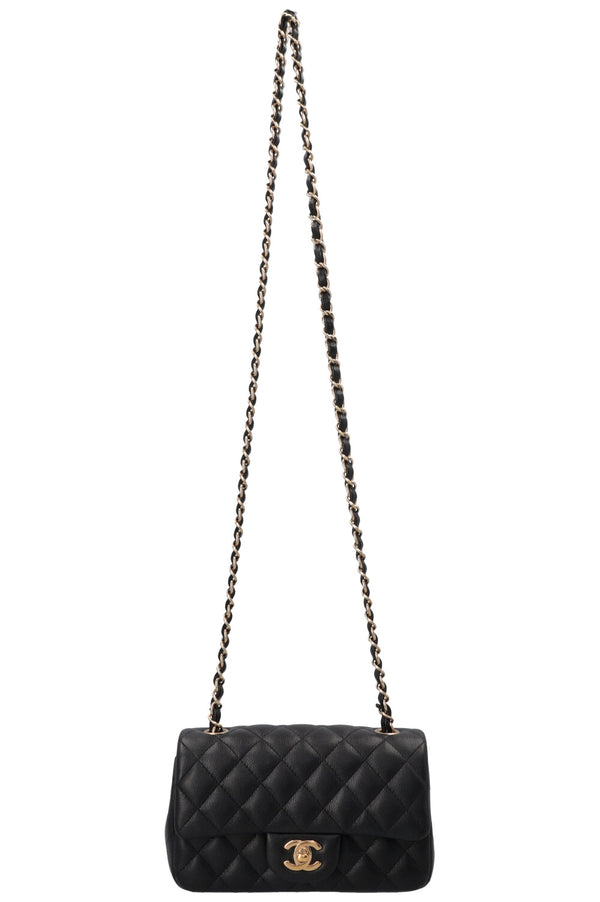 CHANEL Mini Rectangular Classic Flap Caviar Black