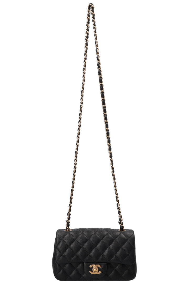 CHANEL Mini Rectangular Classic Flap Caviar Black