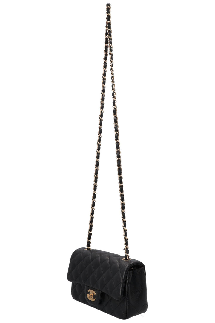 CHANEL Mini Rectangular Classic Flap Caviar Black