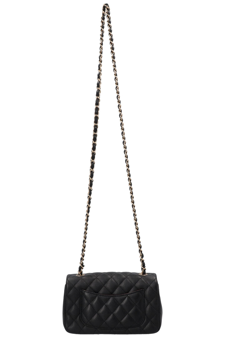 CHANEL Mini Rectangular Classic Flap Caviar Black