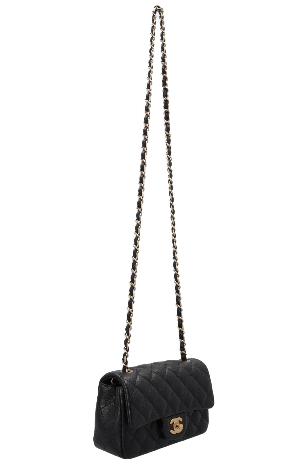 CHANEL Mini Rectangular Classic Flap Caviar Black