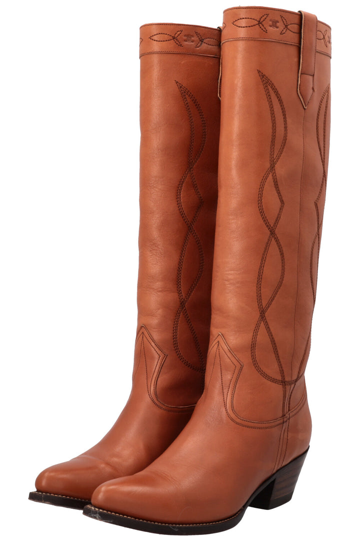 CELINE Fall 2022 Western Boots 50 Honey