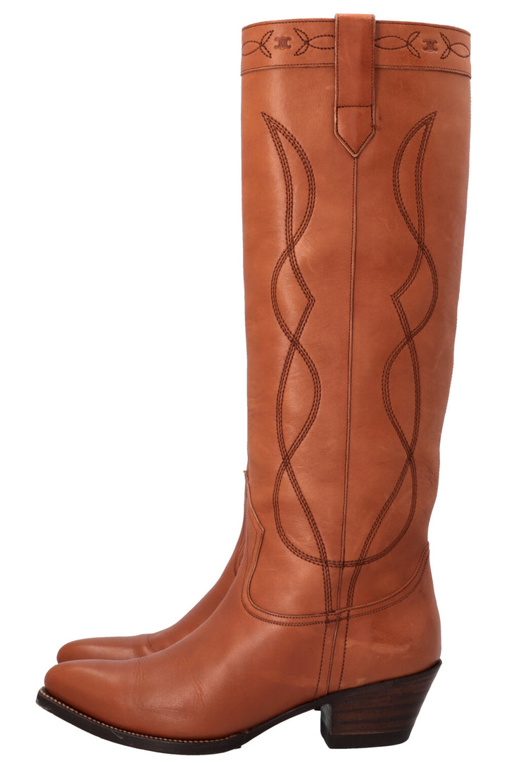 CELINE Fall 2022 Western Boots 50 Honey