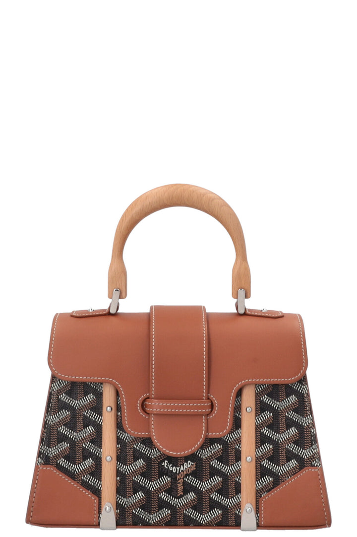 GOYARD Saigon Structuré Mini Bag Goyardine Black & Tan
