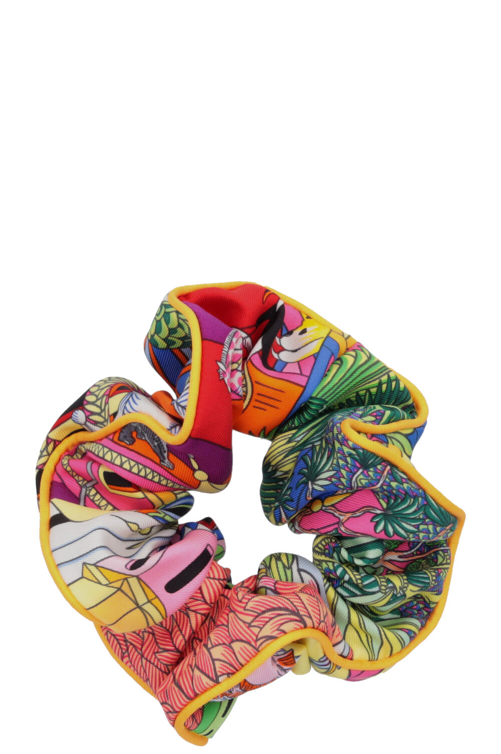 HERMÈS Claudia Scrunchie Tropical Orange Trim