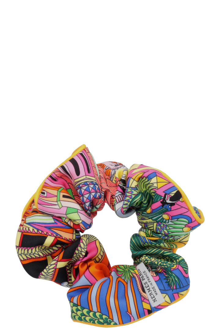 HERMÈS Claudia Scrunchie Tropical Orange Trim