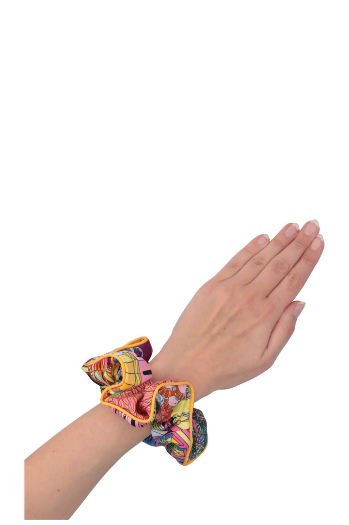 HERMÈS Claudia Scrunchie Tropical Orange Trim