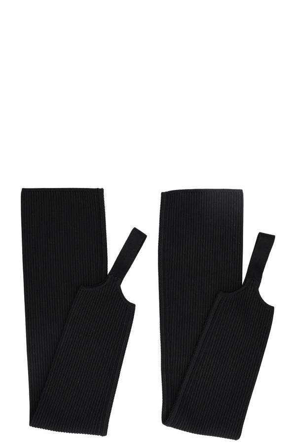HERMÈS Gaiters Knit Silk Black