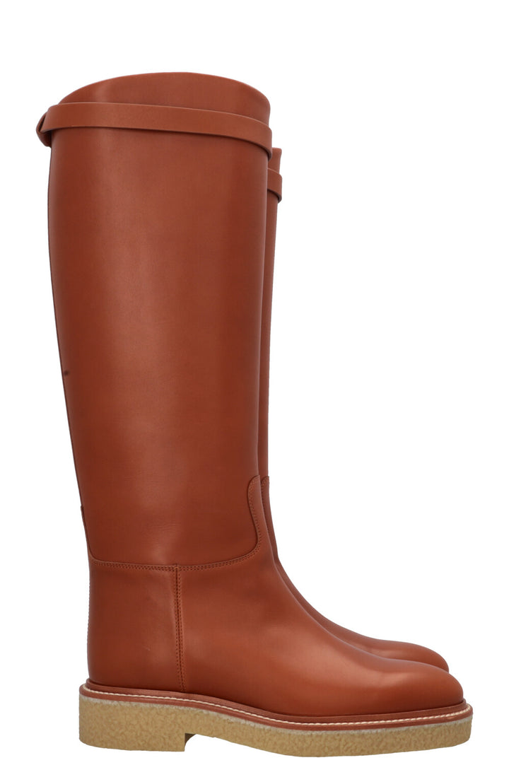 Bottes HERMÈS Honey Cuir Naturel