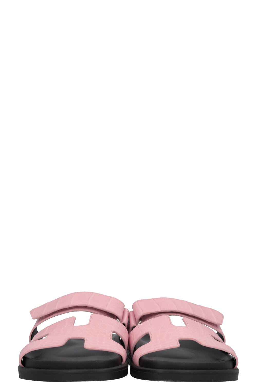 HERMÈS Chypre Flats Alligator Mississippiensis Pink
