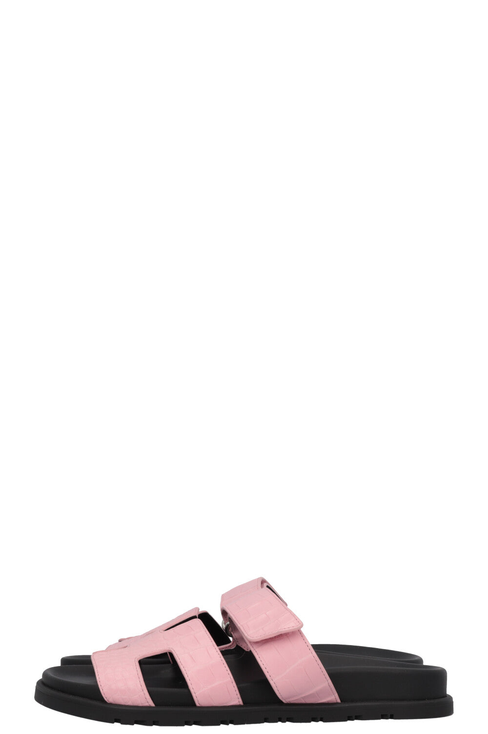 HERMÈS Chypre Flats Alligator Mississippiensis Pink