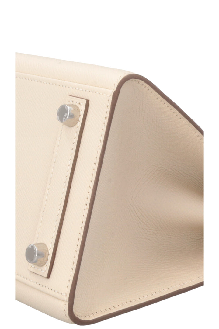 HERMÈS Birkin 25 Sellier Epsom Craie
