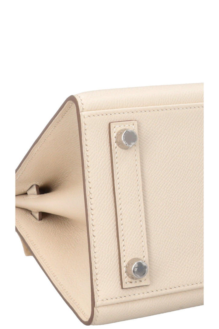 HERMÈS Birkin 25 Sellier Epsom Craie