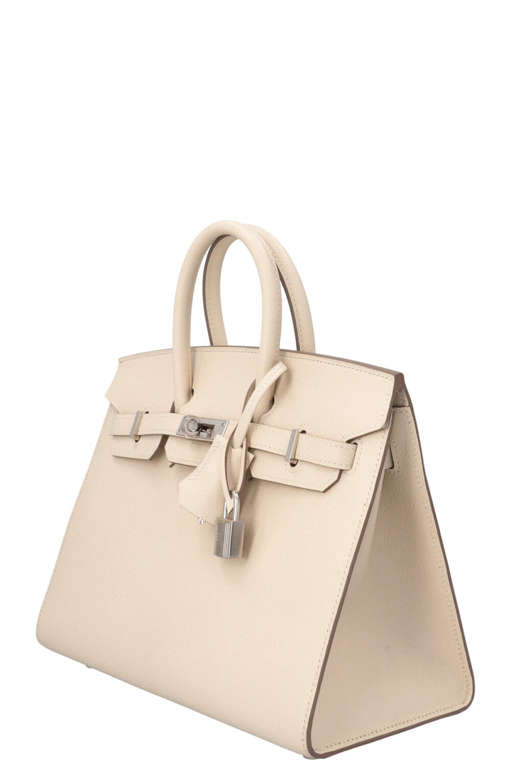 HERMÈS Birkin 25 Sellier Epsom Craie