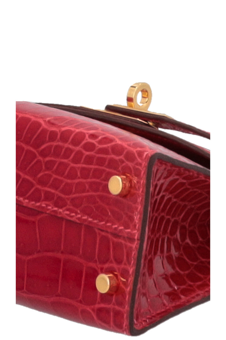 HERMÈS Mini Kelly Crocodile Porosus Braise